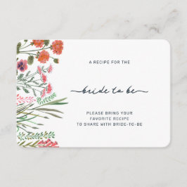 ワイルドフラワー ブライダルシャワー レシピをシェア エンクロージャーカード