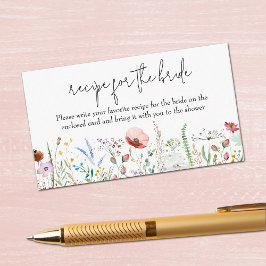 ワイルドフラワー ブライダルシャワー レシピリクエスト エンクロージャーカード