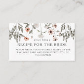 ワイルドフラワー ブライダルシャワー レシピリクエスト エンクロージャーカード (正面)