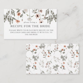 ワイルドフラワー ブライダルシャワー レシピリクエスト エンクロージャーカード