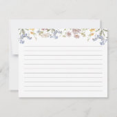 ワイルドフラワー ブライダルシャワー レシピ カード ボヘミアンフローラル (裏面)