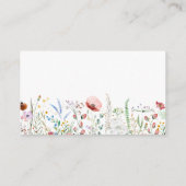 ワイルドフラワー ブライダルシャワー レジストリー エンクロージャーカード (裏面)