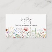 ワイルドフラワー ブライダルシャワー レジストリー エンクロージャーカード (正面)