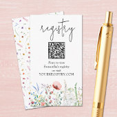 ワイルドフラワー ブライダルシャワー レジストリー エンクロージャーカード