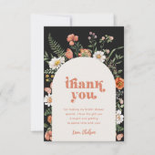 ワイルドフラワー ブライダルシャワー 感謝カード (正面)