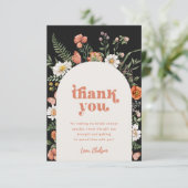 ワイルドフラワー ブライダルシャワー 感謝カード (スタンド正面)