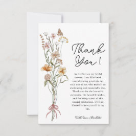 ワイルドフラワー ブライダルシャワー 感謝カード