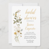 ワイルドフラワー ブライダルシャワー 招待状 (正面)