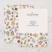 ワイルドフラワー ブライダルシャワー 招待状 挿入ページ (正面/裏面)