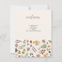 ワイルドフラワー ブライダルシャワー 招待状 挿入ページ