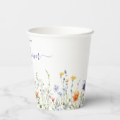 ワイルドフラワー ブライダルシャワー 紙コップ (裏面)