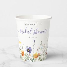 ワイルドフラワー ブライダルシャワー 紙コップ