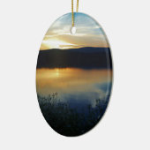 ワイルドフラワー、ブルーサンセット セラミックオーナメント (左)