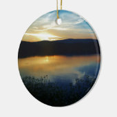 ワイルドフラワー、ブルーサンセット セラミックオーナメント (左)