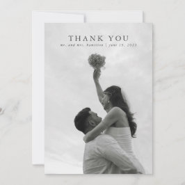 ワイルドフラワー ブルー エレガント ウェディング サンクス カード