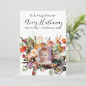 ワイルドフラワー ブーケ フォト 弔事 記念 プログラム (スタンド正面)