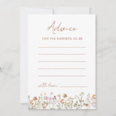 ワイルドフラワー ベイビーシャワー アドバイス プレになるためのカード 招待状 (正面)