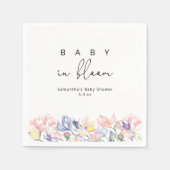 ワイルドフラワー – ベビーの開花ベビーシャワー スタンダードカクテルナプキン (正面)