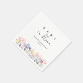 ワイルドフラワー – ベビーの開花ベビーシャワー スタンダードカクテルナプキン (角)