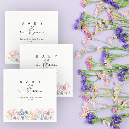 ワイルドフラワー – ベビーの開花ベビーシャワー スタンダードカクテルナプキン