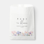 ワイルドフラワー – ベビーの開花ベビーシャワー フェイバーバッグ (正面)