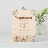 ワイルドフラワー ベビーシャワー 招待状 (スタンド正面)