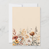 ワイルドフラワー ベビーシャワー 招待状 (裏面)