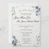 ワイルドフラワー ペリウィンクル 結婚式招待状 招待状 (正面)