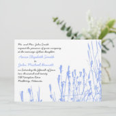 ワイルドフラワー - ペリウィンクル 結婚式招待状 招待状 (スタンド正面)