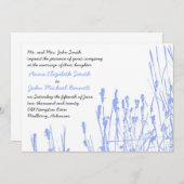 ワイルドフラワー - ペリウィンクル 結婚式招待状 招待状 (正面/裏面)