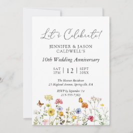 ワイルドフラワー ボタニカル ウェディング アニバーサリー パーティー 招待状