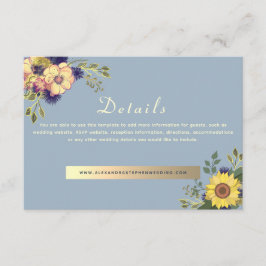 ワイルドフラワー ボタニカル ウェディング 詳細 エンクロージャーカード