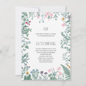 ワイルドフラワー ボタニカル フラワー ウェディング 招待状 (裏面)
