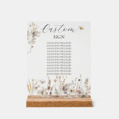 ワイルドフラワー ボヘミアム ラスティック エレガント ブライダルシャワー アクリルサイン (正面)