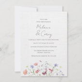 ワイルドフラワー ボヘミアンスタイルのアウトドアウェディング招待状 招待状 (正面)