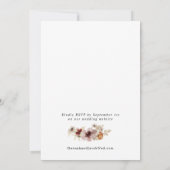 ワイルドフラワー ボヘミアンフォール ウェディング 招待状 (裏面)