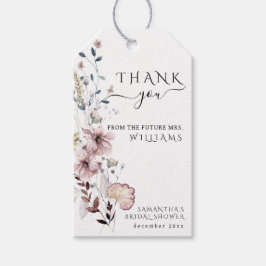 ワイルドフラワー ボヘミア ミニマリスト モダン ブライズシャワー ギフトタグ