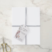 ワイルドフラワー ボヘミア ミニマリスト モダン ブライズシャワー ギフトタグ (より糸付き)