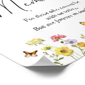 ワイルドフラワー ボヘミア 風 思い出の ウェディングサイン ポスター (角)