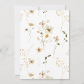 ワイルドフラワー ボホー ガーデン フラワー 1歳 誕生日 招待状 (裏面)