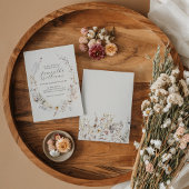 ワイルドフラワー ボホー ラスティック エレガント ブライダル シャワー 招待状