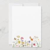ワイルドフラワー ボホ フラワー ボタニカル バースデーパーティー 招待状 (裏面)