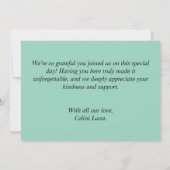 ワイルドフラワー ボホ ベイビーシャワー 感謝カード テンプレート (裏面)