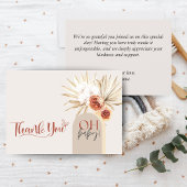 ワイルドフラワー ボホ ベイビーシャワー 感謝カード テンプレート