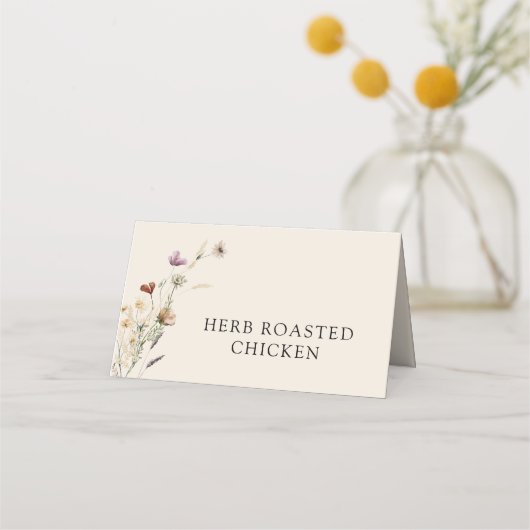 ワイルドフラワー ボホ 食品 ビュッフェ カード (正面)