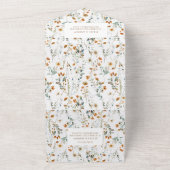 ワイルドフラワー ボーホー ウェディング オールインワン オールインワン招待状 (外側)