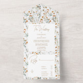 ワイルドフラワー ボーホー ウェディング オールインワン オールインワン招待状 (内側)
