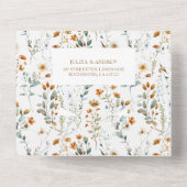 ワイルドフラワー ボーホー ウェディング オールインワン オールインワン招待状 (裏面)