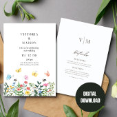 ワイルドフラワー ボーホー ウェディング, ボーホー ウェディング 招待状