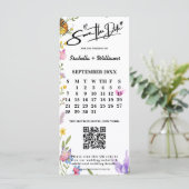 ワイルドフラワー ボーホー | ウェディングQR 結婚式お知らせ (スタンド正面)